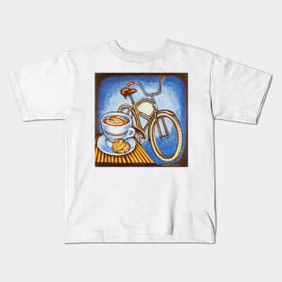 Brown Electra delivery bicycle coffee and amaretti Kids T-Shirt